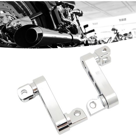 Support de repose-pieds réglable pour motos, support de fixation et d'extension de repose-pieds adapté aux modèles Sportster Dyna Softail Touring (plaqué) (1/5)