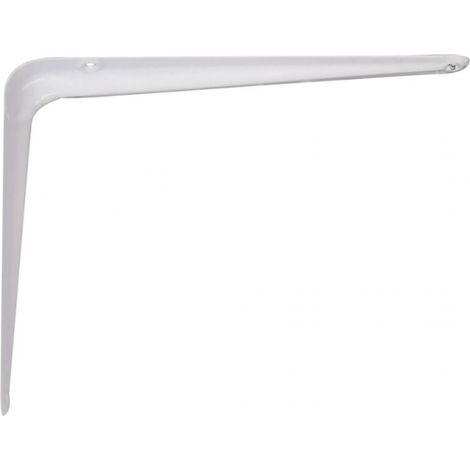 Console Emboutie Industrielle Acier Vernis Blanc 75x100mm (1/2)