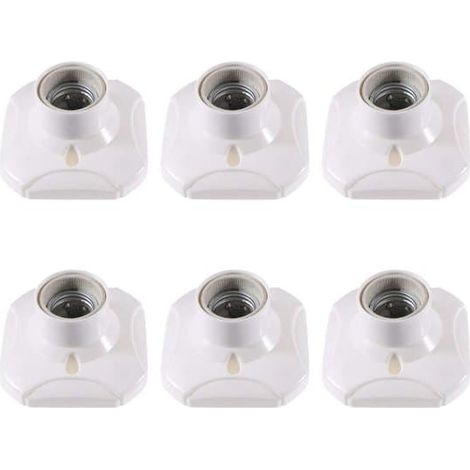 Six ampoules LED blanches E27 250 V 6 A (à visser), douille halogène, convertisseur, douille, adaptateur de douille (1/5)
