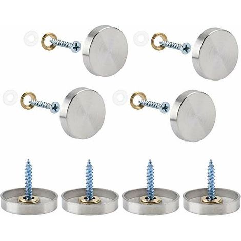 20 définit les vis de miroir, les clous de miroir en acier inoxydable de 25mm avec les capuchons décoratifs,T-Audace (1/5)