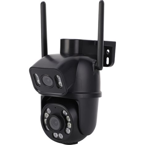 Caméra de sécurité à double objectif 6MP avec vision nocturne, détection automatique, alarme sonore et lumineuse, caméra de sécurité Wi-Fi pour la maison et l'extérieur (1/5)