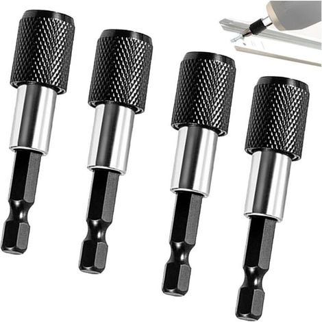 4 Pieces Magnetic Bit Holder, 1/4" 60mm Impact Driver Bit Holder, Hex Shank Magnetic Screwdriver Bit Holder, Magnetic Screwdriver Extension, Hex Shank Extension Screwdriver (1/5)