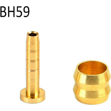 Ensemble de 60 pièces d'inserts de connexion en laiton en forme d'olive pour les flexibles de freins à disque hydrauliques Shimano BH59, 4 (1/5)