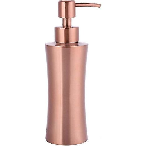 Filiyano-Distributeur de savon en acier inoxydable or rose - Pompe à lotion liquide 400 ml pour le lavage des mains et accessoires de salle de bain (1/5)