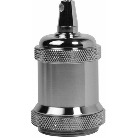 TIBELEC Douille e27 + cache metal nickel d50mm tibelec (1/2)