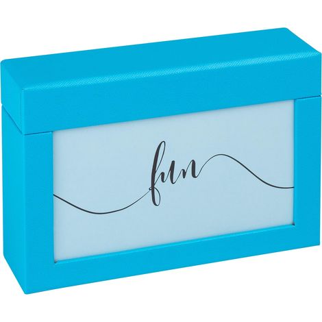 Boîte de Rangement pour 100 Photos 10x15 cm, Boîte à Photos Fun, Bleu océan, FB-116-U (1/5)