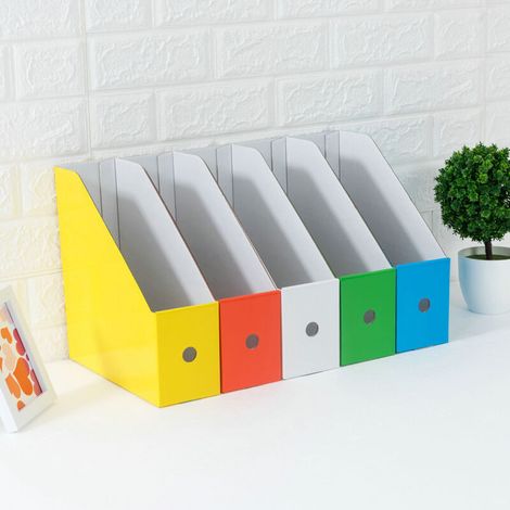 Raccoglitore, set da 5 pezzi, raccoglitore in cartone, raccoglitore in carta kraft, raccoglitore per archiviare documenti, forniture per ufficio, ufficio domestico, alloggi per studenti. (1/3)