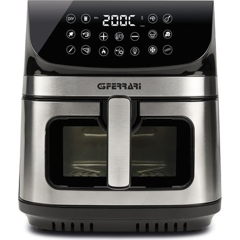 G3 Ferrari G10215 friggitrice Singolo 9 L Indipendente 2200 W Friggitrice ad aria calda Nero, Acciaio inox