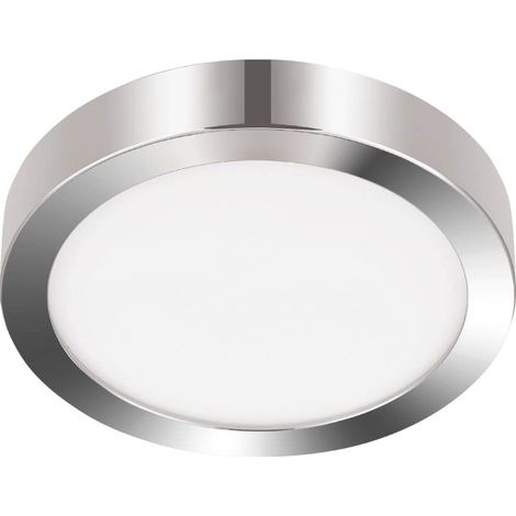 Plafonnier Lumière de la salle de bain Fueva 5 Chrome Round H: 2.8 Ø: 28,5cm IP44 4000K (1/3)