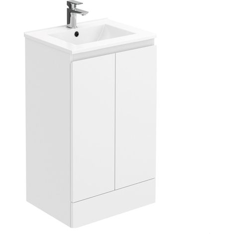 500mm White Vanity Unit with Basin