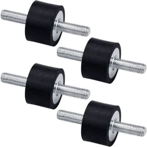 Lot de 4 Supports d'Isolation Anti-Vibration en Caoutchouc, M8 30 x 20 mm Supports Amortisseurs de Vibrations Isolateur pour Voiture, Bateau, Bobines, Compresseur d'air