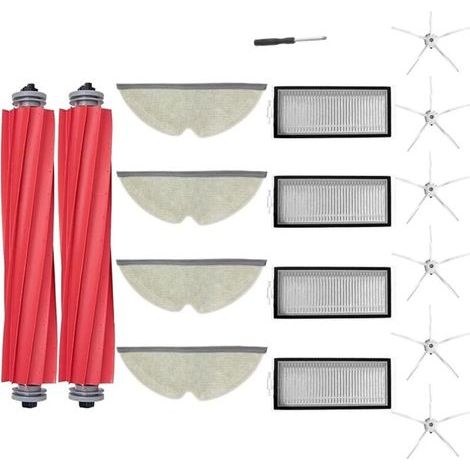 Kompatibel mit dem Roborock T8 Saugroboter und dem Zubehör Q7MAX+: Hauptbürste, Seitenbürste, Staubbeutel, Reinigungsflüssigkeitsfilter und Reinigungstuch.
