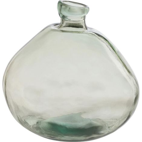 Vase Rond Design en Verre "Laura" 33cm Vert (1/2)
