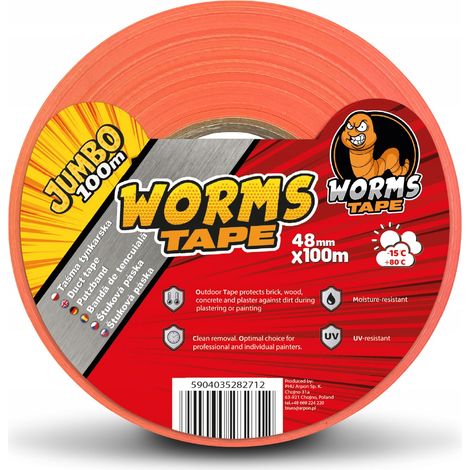 WORMS BAN ORANGE GIPSKLEBEBAND 48MM x 100M