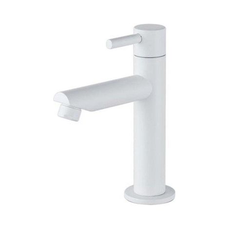 Fugaflow Efficiente Pietra Ensemble lave-mains – 40 x 21,5 x 12 cm – droite – nervuré – demi-rond – 1 trou pour robinet – céramique – robinet pour