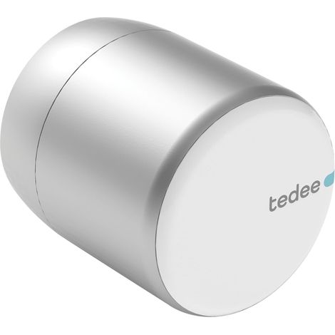 Tedee Pro Zutrittskontrollsystem Smarter Türknauf via Smartphone, Smartwatch oder Sprachbefehl zu Öffnen - mit Zugangsberechtigung für Gäste, Aluminium silber (1/5)