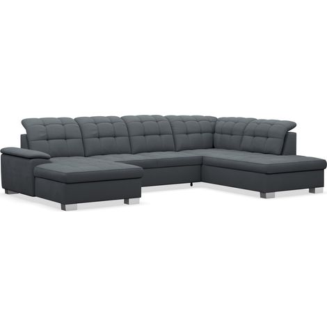 Selsey Jamaal - Wohnlandschaft mit Schlaffunktion und Stauraum, linksseitig, dunkelgrau (1/5)