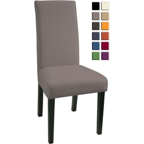 Housse de Chaise 6 pièces - HZDHCLH - Gris - Synthétique - Rectangulaire (1/4)