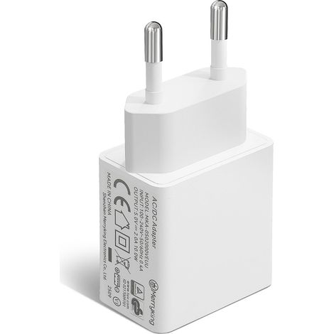 Chargeur Mural USB 5 V 2 A - Adaptateur AC/DC - Prise Murale USB Portable Universelle pour téléphones, tablettes, Haut-parleurs Bluetooth, Montres intelligentes, lecteurs MP3, écouteurs (1/5)