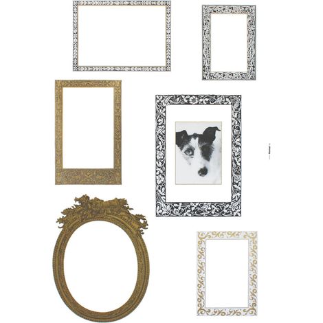 Komar Wandaufkleber - Frames - 70 x 50 cm - selbstklebender Wandsticker - klassischer Stil (1/2)