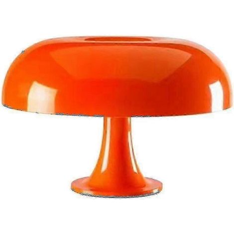 Lampe de table LED champignon orange pour chambre d'hôtel, chevet de lit ou salon. Éclairage décoratif. (1/5)