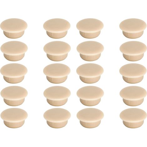 Cyclingcolors – Lot de 20 cache trou bouchon plastique 6mm marron – Capuchon protection meuble pour bois – Finition soignée pour murs et meubles (1/2)