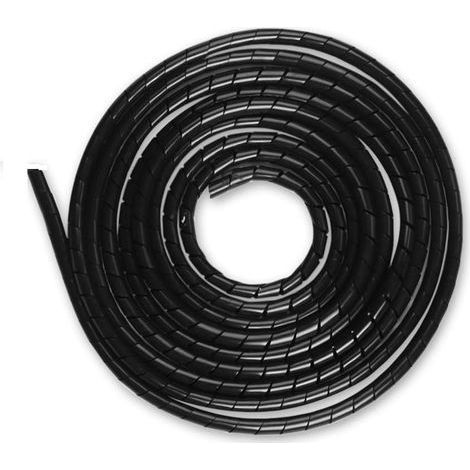 TAISHENGDA-Gaine Spirale Flexible Universel 4mm,6mm, Kit de Câble Rangement 2 pack de Tube d'Enroulement de Câble en Spirale pour Protéger le Câble d'Antenne TV/PC/USB/Télé/AUX- (10m), Noir (1/5)