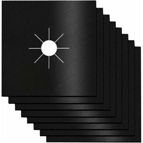 8 Pcs Brleur de Cuisinière Réutilisable Couvre Plaque de Cuisson à Gaz Protection D'écra Cuisinière Gaz Protecteur Pad Antiadhésif, Facile Nettoyer, pour Familles, écoles, Restaurants Etc—No (1/5)