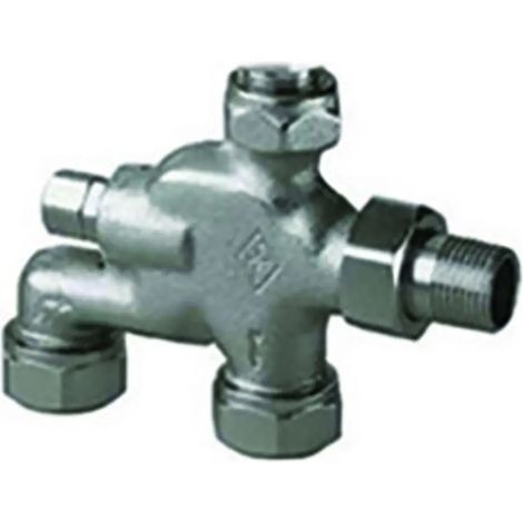 Heimeier Distribuidor E-Z System 1/2" niquelado s.racor de compresión, 389102000