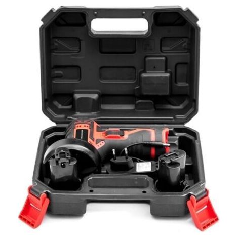 12V 3 Inch Mini Lithium Battery Angle Grinder Cutting Tool Hand Tool 12000RPM Electric Grinder (Red) (1/4)