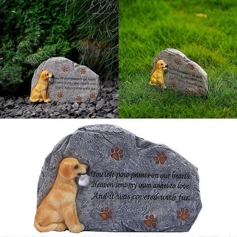 Plaque commémorative en résine pour animaux de compagnie, pierre tombale personnalisée pour chien (1/4)