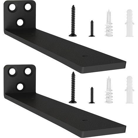 Wall Shelf Brackets 25 cm Bracket Wall Shelf Bracket Open Shelves Black 25 cm (1/5)