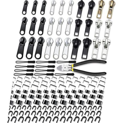 Reißverschlussschieber, Metallreißverschluss-Reparaturset für Jacken (1/5)