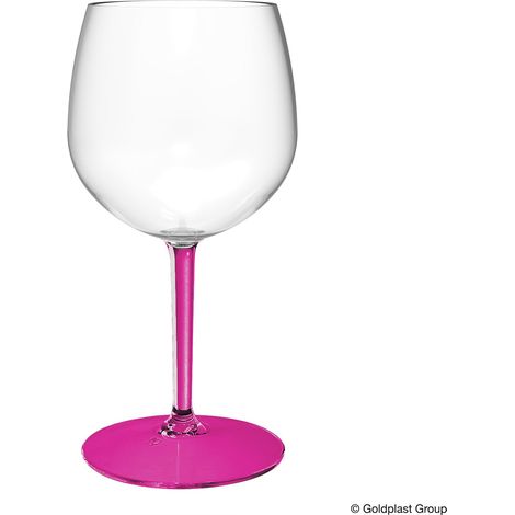 Gold Plast Bicchiere Balloon Tonic + Gambo Fucsia Trasparente 582 Cc