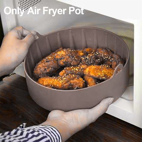 Silikonlöffel für Heißluftfritteusen, abnehmbar und hitzebeständig, Mikrowellenzubehör für Brot und Kuchen, antihaftbeschichtet, zum Kochen. (1/5)