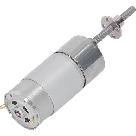 Selbsthemmender Gleichstrom-Schneckengetriebemotor mit Flansch M6-Gewindewelle, Drehzahlreduzierung, 12 V DC, 12 U/min (1/5)