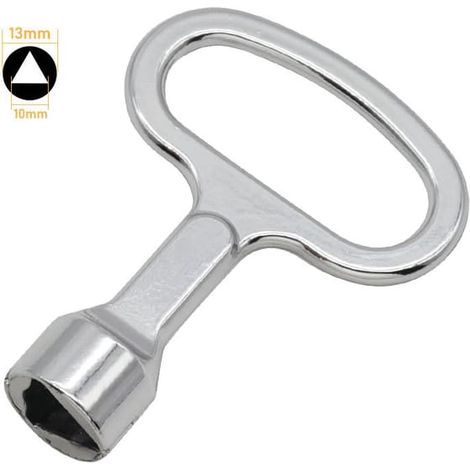 Dreieckiger Metallschlüssel, geeignet für Gaszähler, Aufzüge, Schaltschränke und Verteilerkästen. (1/4)