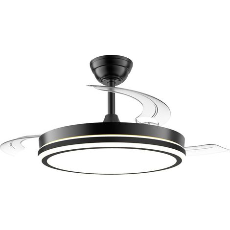 Ventilador LED aspas retráctiles Night Evo M Negro 60W
