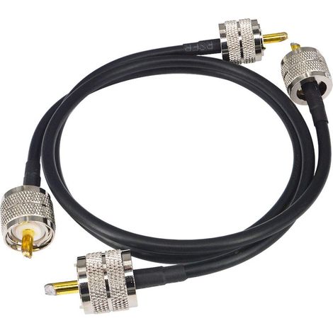 CB Radio Überbrückungskabel PL259 Stecker UHF Stecker auf Stecker Patchkabel RG58 50CM für VHF CB Funk Antennen Walkie Talkie Handheld Radio Koaxialkabel SWR-Messgerät 2 Stück (1/5)