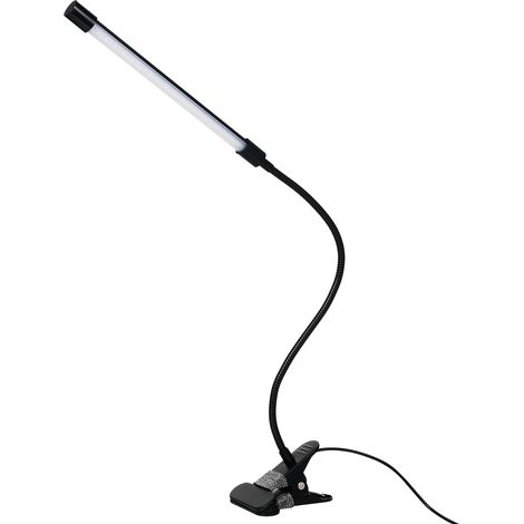 Lampe de bureau à pince LED 10 W, 36 LED, alimentation USB, 5 V CC / 3 températures de couleur / 10 niveaux de luminosité réglables / Col de cygne flexible / Angle d'éclairage ajustable pour salon, bu (1/4)