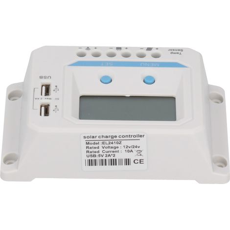 Solar-Laderegler mit LCD-Display, USB-PWM-Steuerung für den Haushalt EL2410Z 12V/24V 10A (1/5)