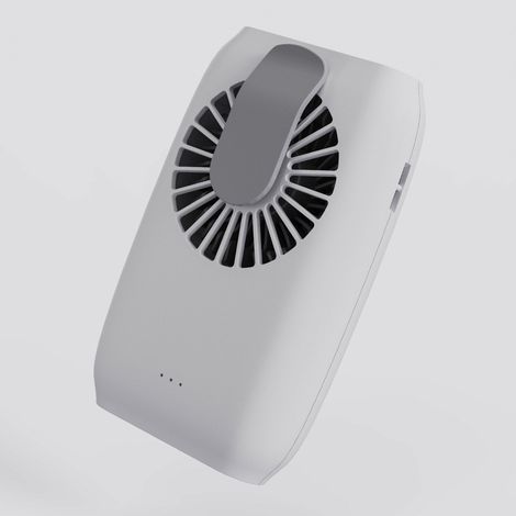 Mini ventilatore (bianco), ventilatore portatile, elegante e gradevole esteticamente, adatto per attività sportive all'aperto (1/5)