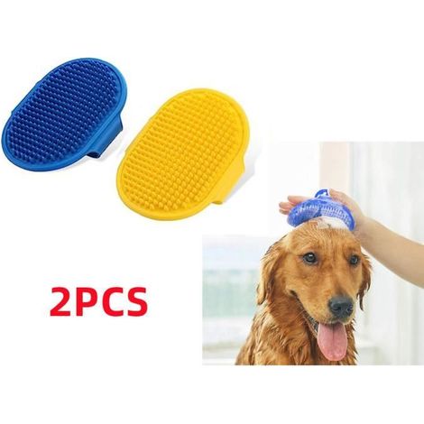 brosse chat,Brosse de bain pour chien,chat peigne,brosse de massage chiot,brosse de nettoyage d'animaux avec une poignée anneau (1/4)