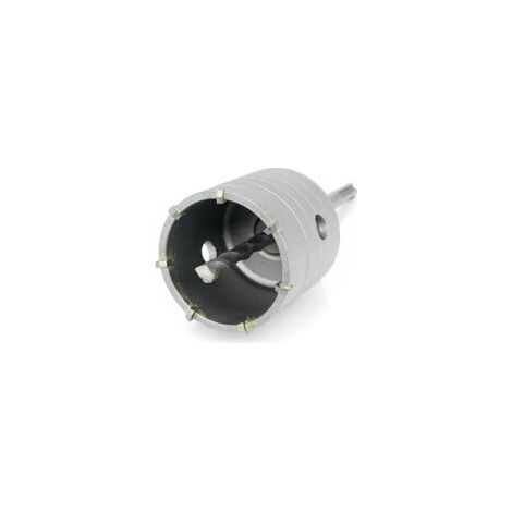 Sega a tazza per calcestruzzo, marmo, mattoni, pietra e muratura - Punta a tazza in carburo con adattatore e punta di centraggio 8x110mm - Punta a tazza per calcestruzzo - Crezuo