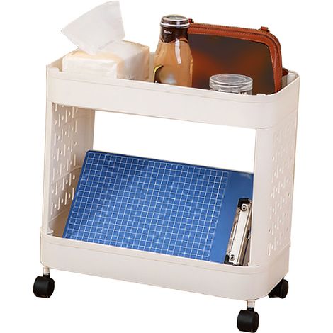 Solution de rangement pour sacs de bureau, étagère sous bureau, organiseur pour fournitures de bébé, étagère de rangement pour poste de travail, bureau portable avec deux étagères pour ranger les sacs (1/5)