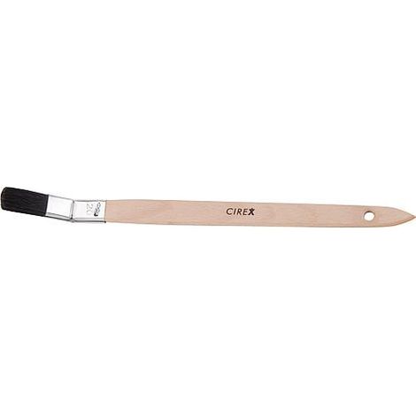 Pinceau plat coude 25 mm noir, manche en bois tole souple (1/2)