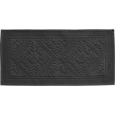 VIVARAISE - Tapis de bain Vivaraise Enzo en coton 100% - Gris - 70 x 140 cm (1/4)