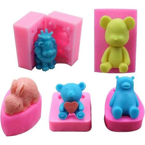 Moule à gâteau en forme d'animaux de la forêt, outil de décoration pour gâteaux, chocolat, pâte à modeler et savon. (1/5)