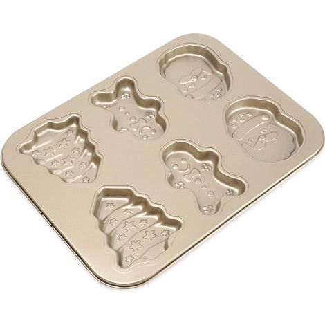 Molde para galletas navideñas, acero, antiadherente, 35 x 26,5 cm (1/5)