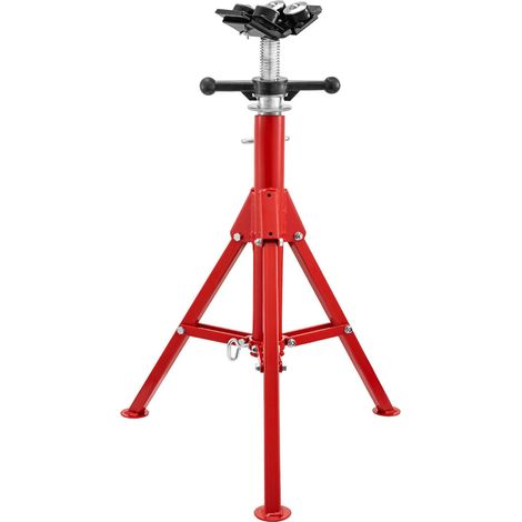 Support de tuyau à tête en V à 4 billes, pieds pliables, capacité 1500LBS, hauteur réglable 28-52IN, modèle 1107A. (1/5)